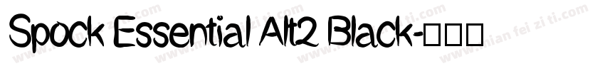 Spock Essential Alt2 Black字体转换